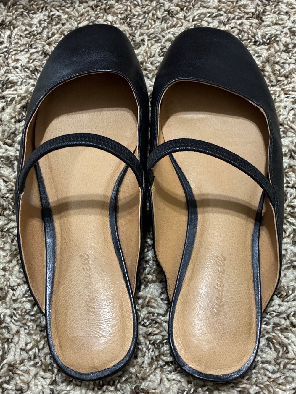 Madewell Black Leather Mary Jane Mules - Picture 4 of 13